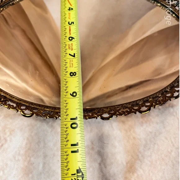 Gold Oval Regency Vanity Mirrored Tray - Picture 8 of 8